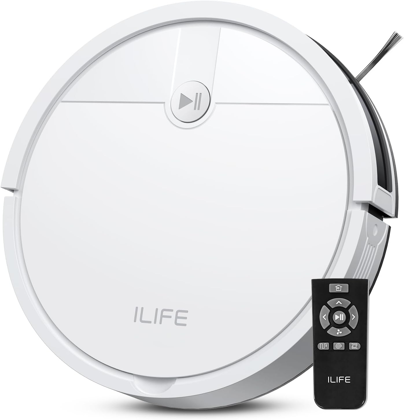 ILIFE V2 Robot Vacuum Cleaner, Tangle-Free Suction, 120 Mins Runtime, Slim, Self-Charging Robotic