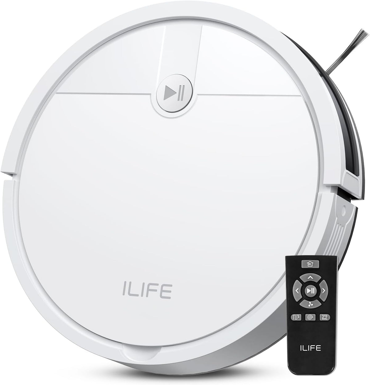 ILIFE V2 Robot Vacuum Cleaner, Tangle-Free Suction, 120 Mins Runtime, Slim, Self-Charging Robotic