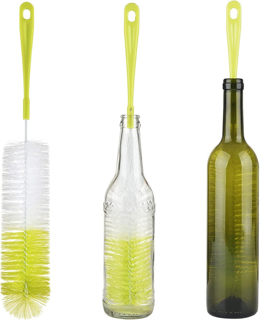 ALINK 3-Pack Long Narrow Neck Bottle Cleaning Brush for Beer, Wine, Flask, Thermos, Sport Well