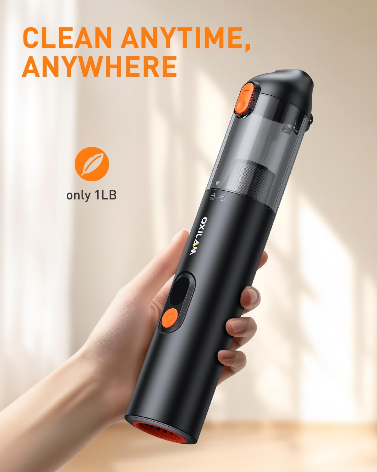 OXILAM Car Vacuum Portable - Handheld Vacuum Cordless 14000PA High Power, Blow & Suction 2 in 1, Up