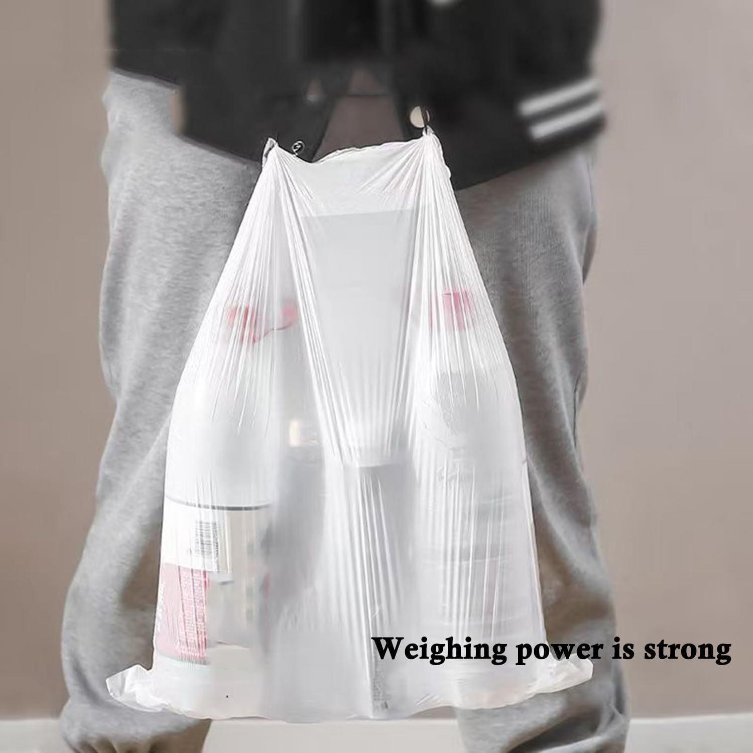 Ultra thick heavy duty Plastic 16 gallon no tear open drawstring trash bags white ‎lavender scent