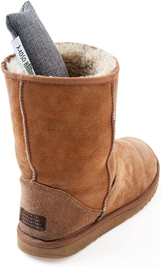 Moso Natural Shoe Deodorizer Inserts, Charcoal Odor Absorber for Shoes, Gym Bag & Boot Deodorizer