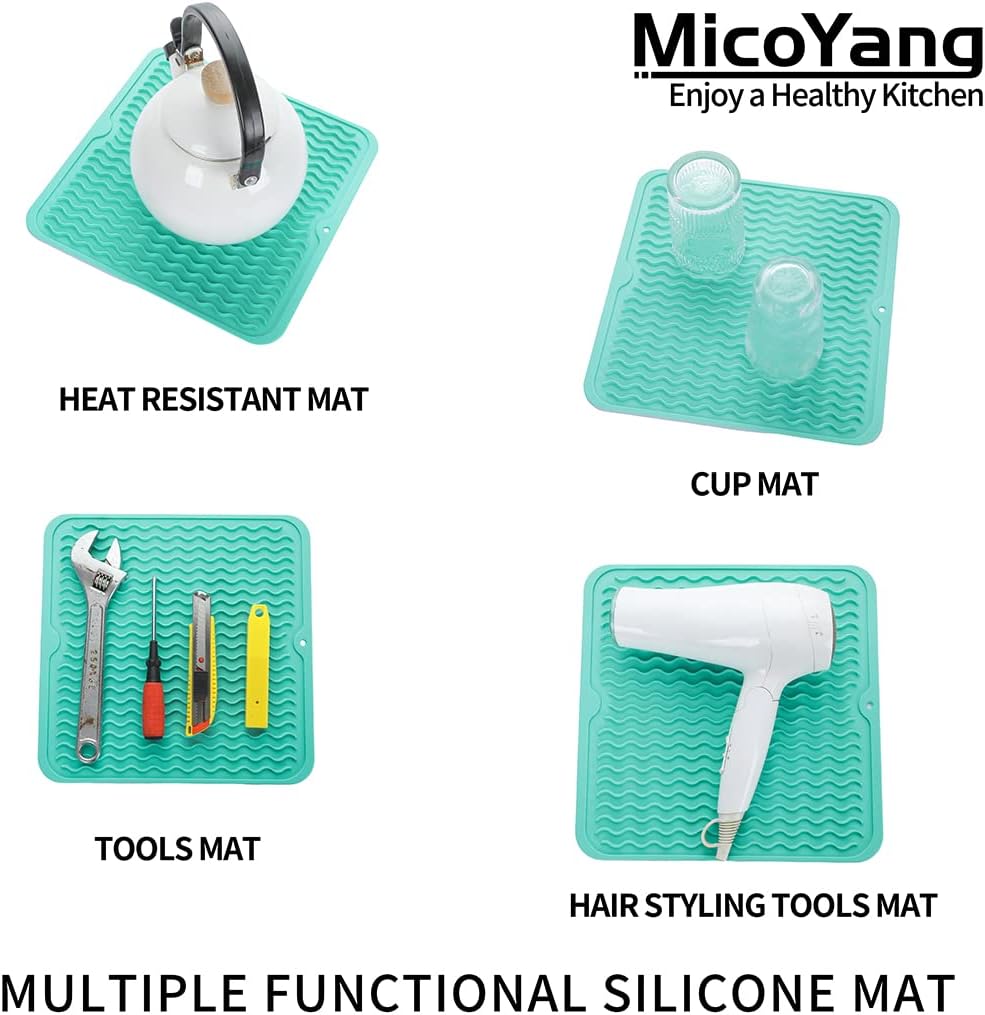 Silicone Dish Drying Mat for Multiple Usage,Easy clean,Eco-friendly,Heat-resistant Silicone Mat for