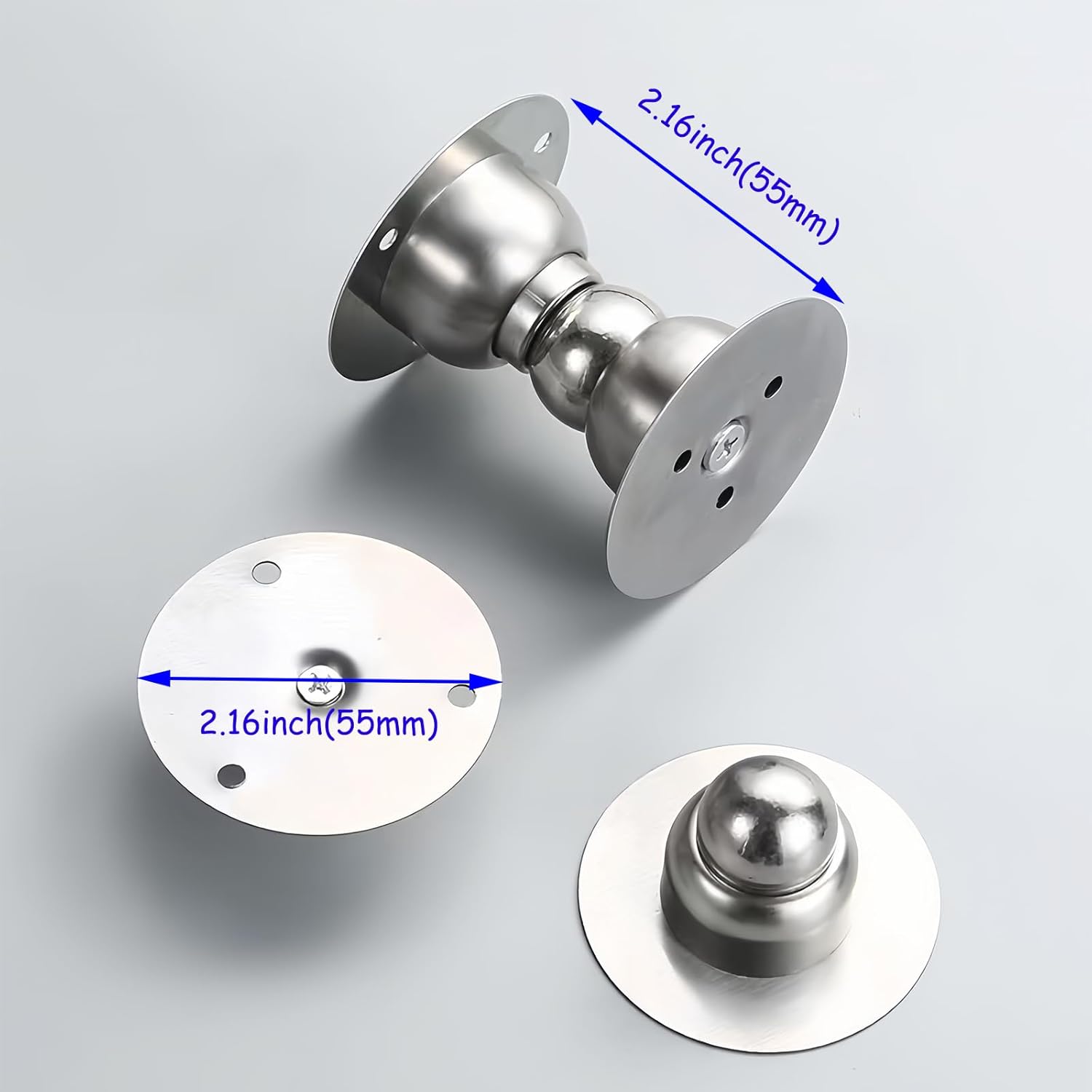 Door Stopper,2 Packs Mini Magnetic Door Stop for Heavy Duty Door,Stainless Steel Ultra-Short Soft