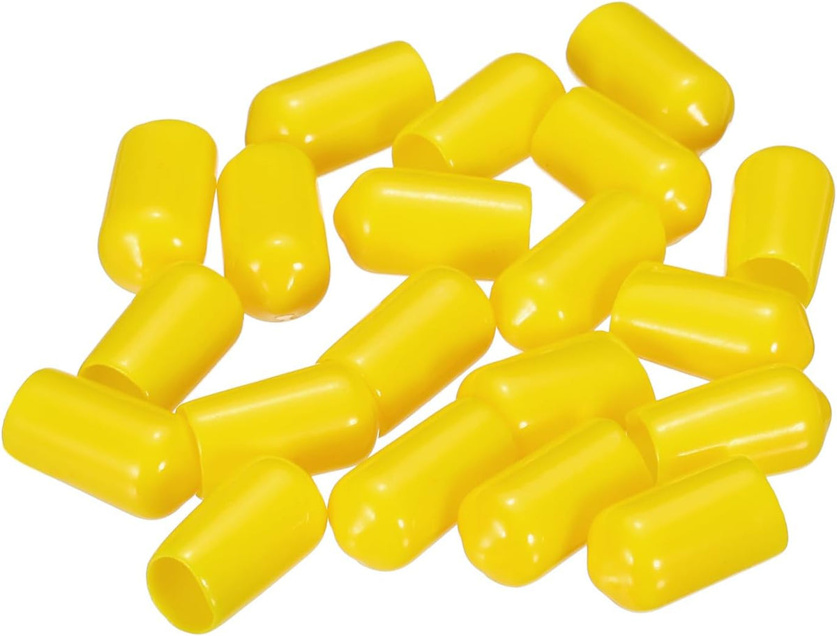 uxcell 20pcs Rubber End Caps 8mm(5/16") ID Vinyl PVC Round Tube Bolt Cap Cover Screw Thread