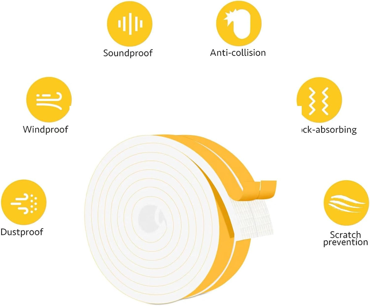 Closed Cell Foam Weather Stripping for Various Door Seal and Window Insulation, One Sided Foam