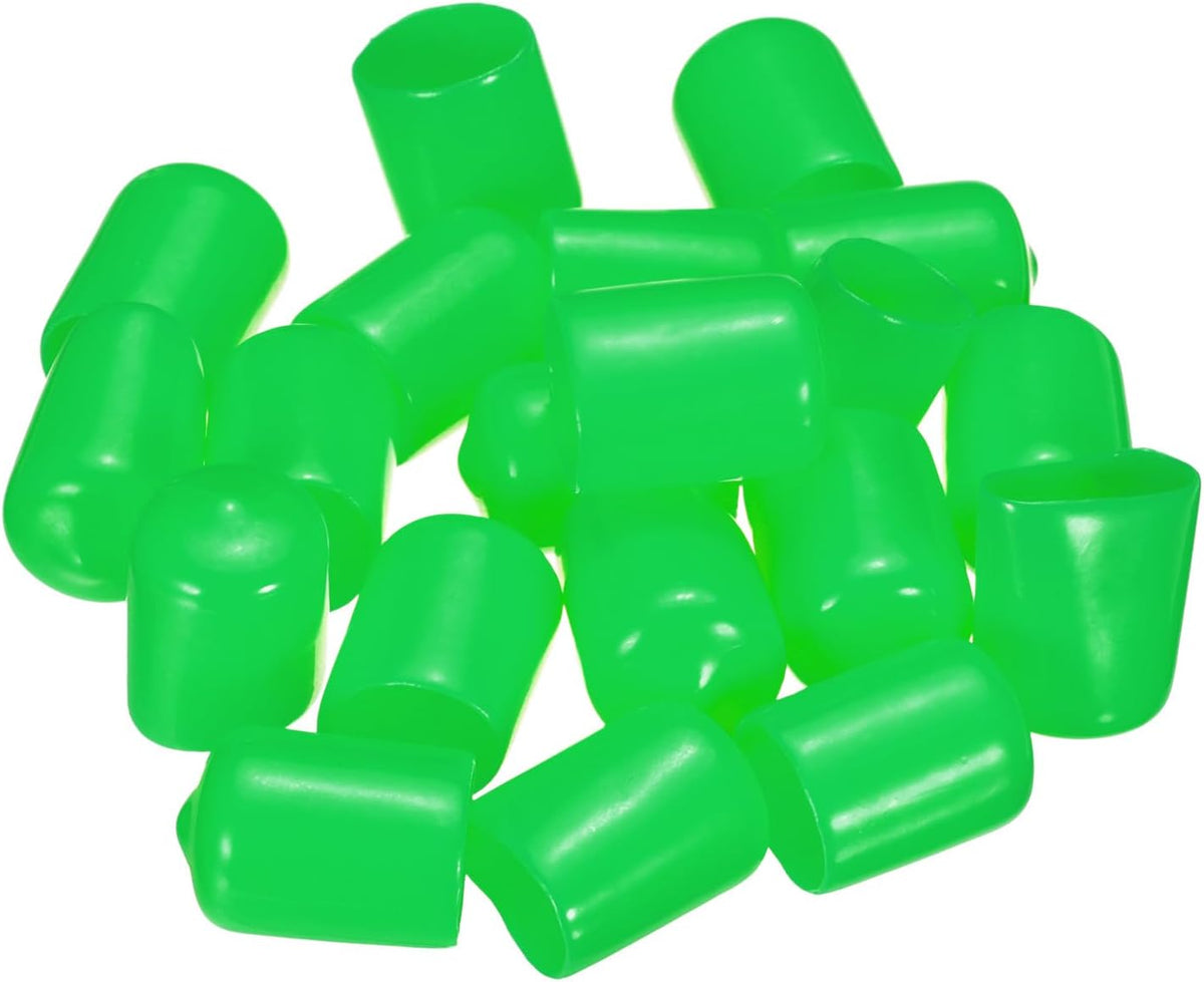 uxcell 20pcs Rubber End Caps 15mm ID Vinyl PVC Round Tube Bolt Cap Cover Screw Thread Protectors