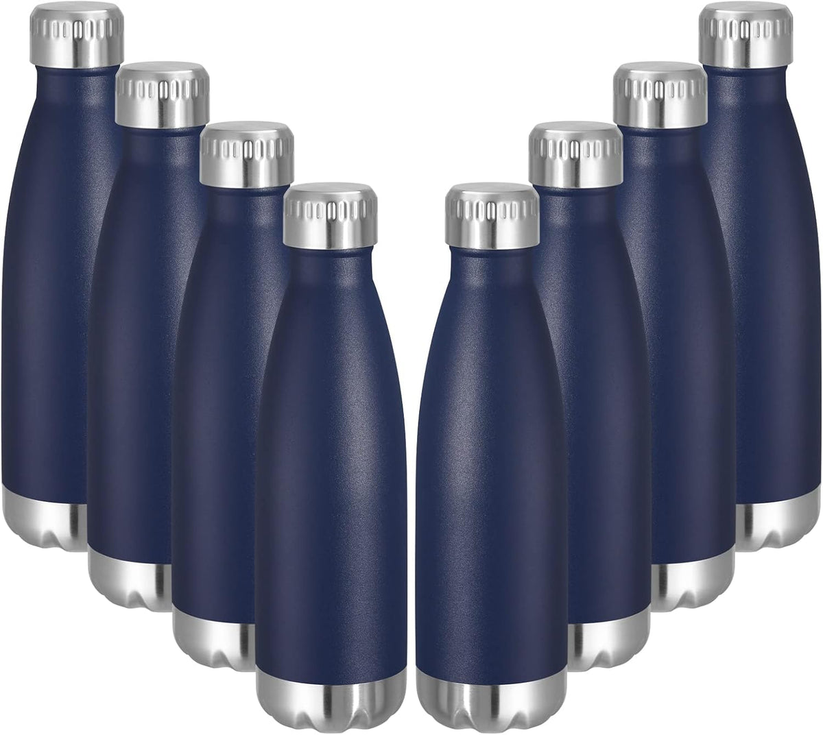 VEGOND 17oz Stainless Steel Water Bottles Bulk, Reusable Metal Sports Water Bottle Keeps Drink Hot