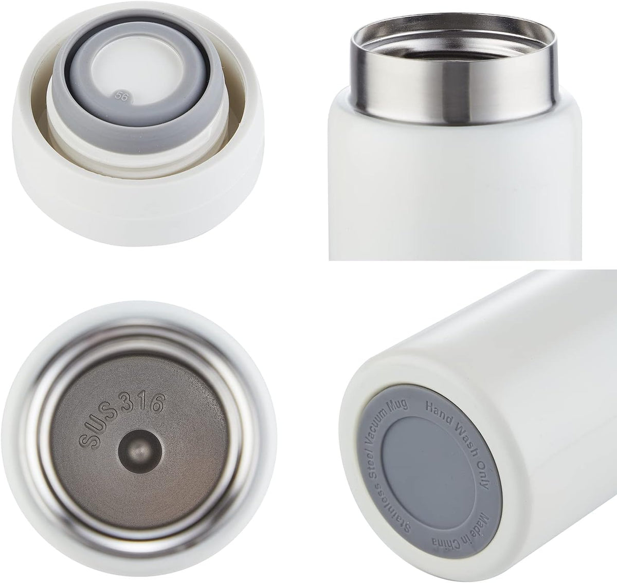 Mini Thermos Cute Water Bottle - 7 oz Tiny Insulated Vacuum 18/10 Stainless Steel Small Flask
