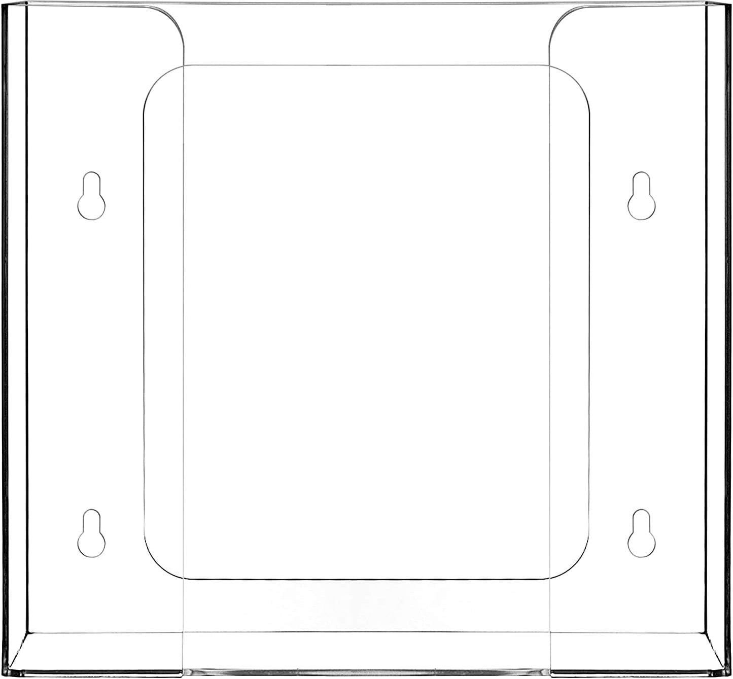 Cq acrylic Clear Wall Floating Glove Rack and Glove Box Dispenser Holder 10.2”x12.5”x3.5” Pack of 1