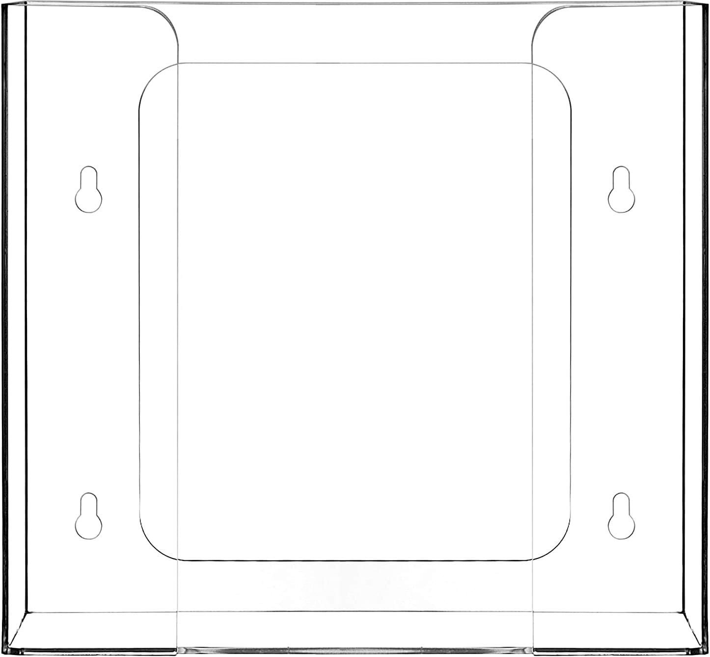 Cq acrylic Clear Wall Floating Glove Rack and Glove Box Dispenser Holder 10.2”x12.5”x3.5” Pack of 1