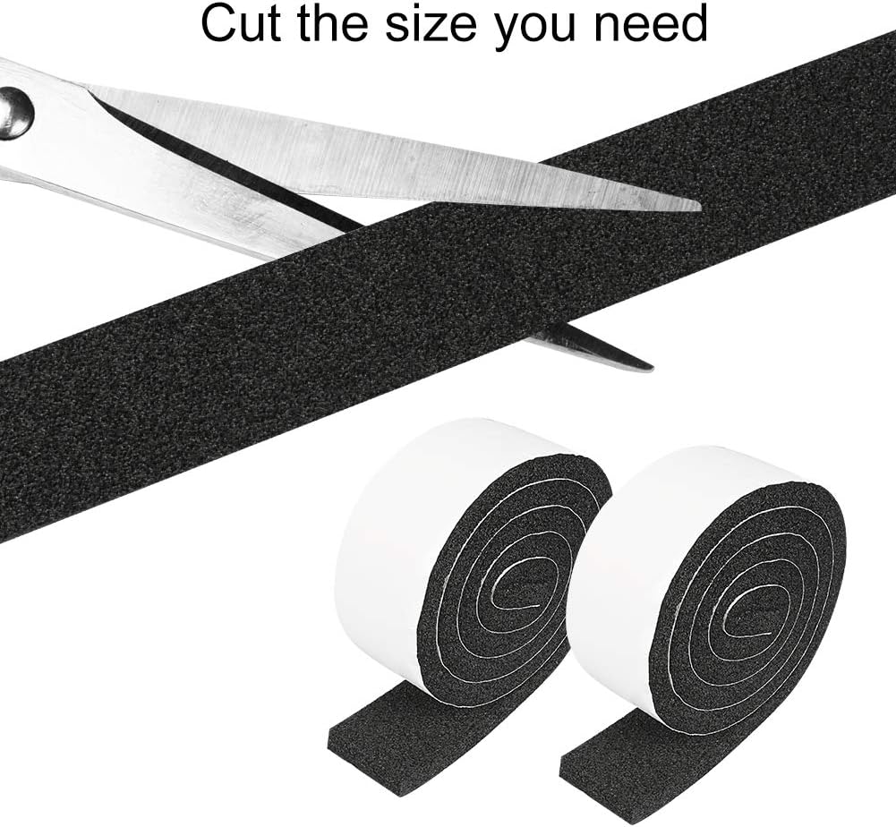2 Rolls 2 Inch W 1/2 Inch T Weather Stripping Air Conditioner Open Cell Foam Seal Tape, Window