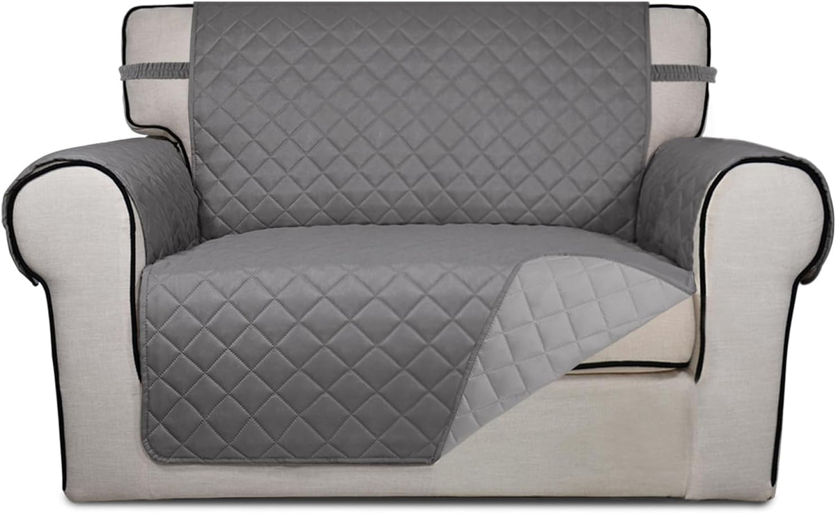 PureFit Reversible Quilted Sofa Cover, Water Resistant Slipcover Furniture Protector, Washable