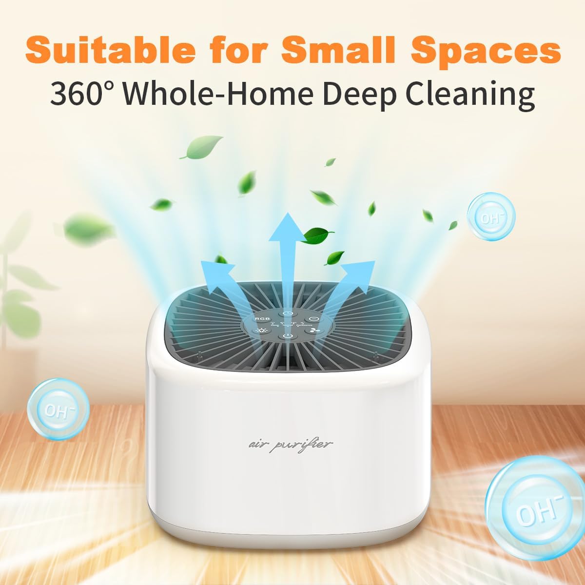 BeOkay Air Purifier Negative Oxygen Ion for Home HEPA Filter 5 Layers Filtration 3 Fan Modes