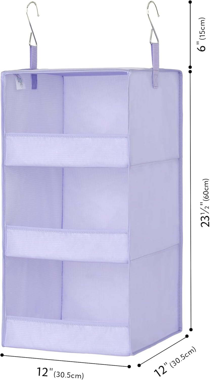 GRANNY SAYS 3 Shelf Hanging Closet Organizers and Storage, Collapsible Closet Storage Organizer