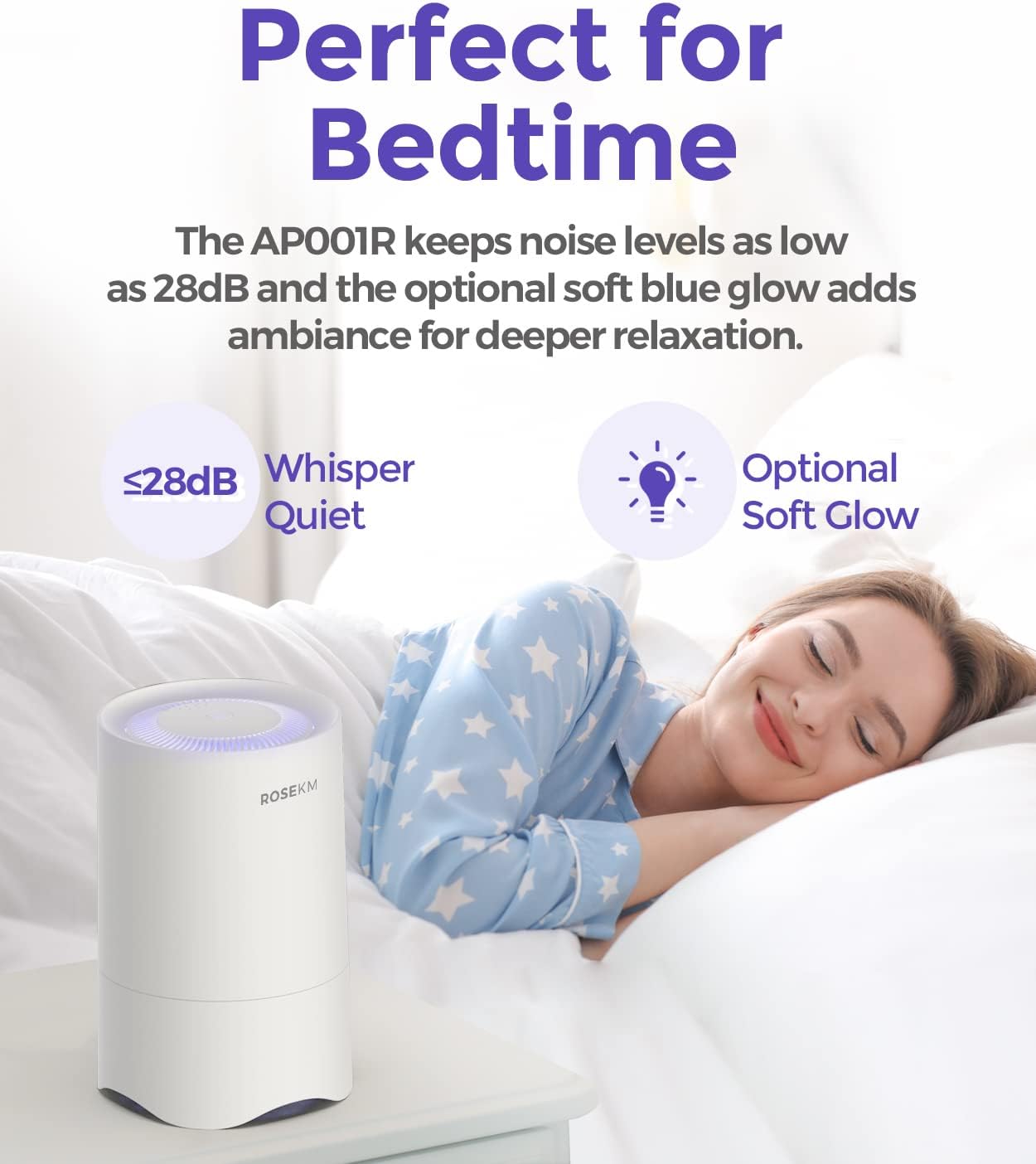 Small Air Purifier for Home Bedroom, Personal Desk Mini Air Purifier, Room Hepa Air Purifier