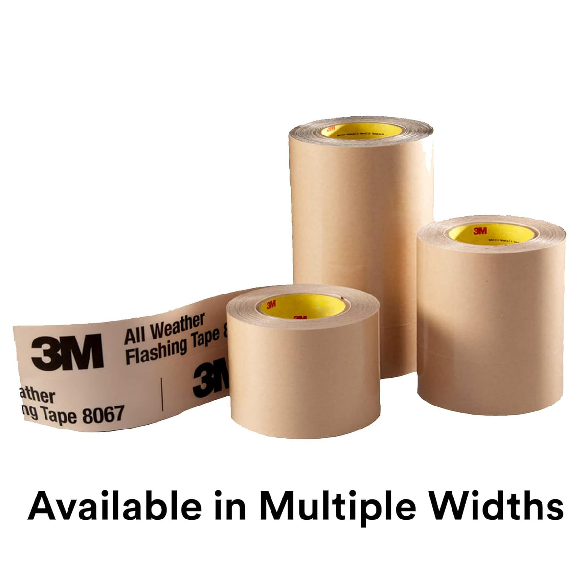 3M All Weather Flashing Tape 8067, 9 in x 75 ft, 1 Roll, Adhesive Backed Split Liner, Prevents
