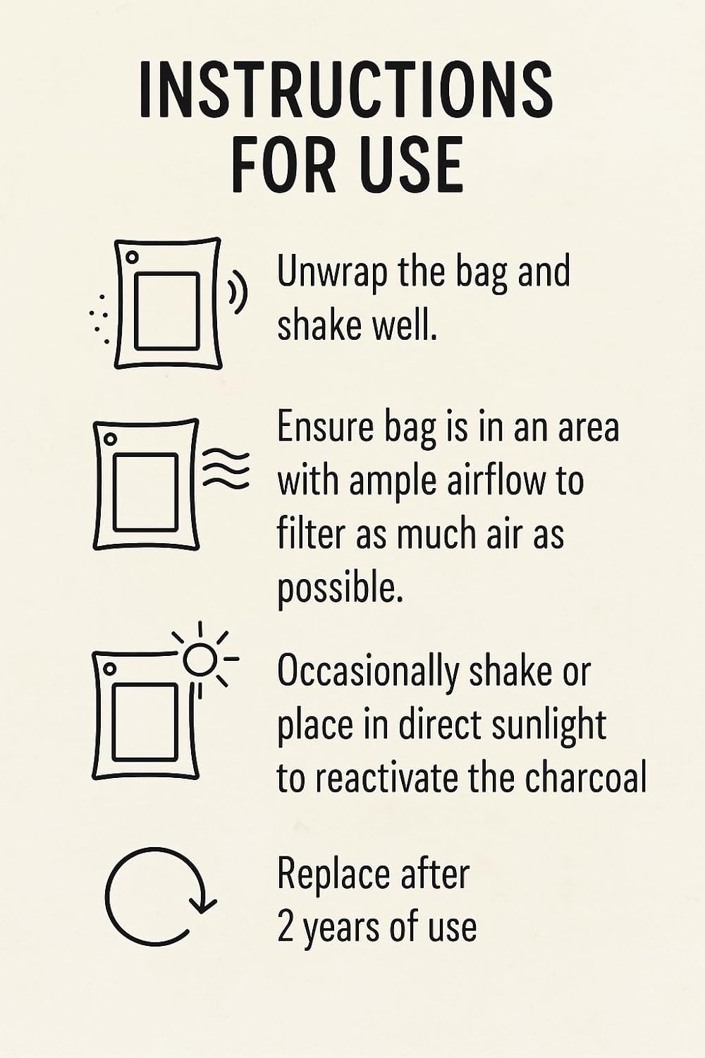 1000g Large Bamboo Charcoal Air Purifier Bag - Car Deodorizer Freshener - Remove Odor and Control