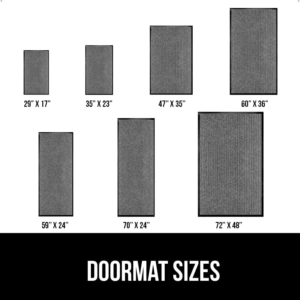 GORILLA GRIP Traffic Guard Door Mat, 70x24, Heavy Duty Welcome Mats, Commercial Office Space