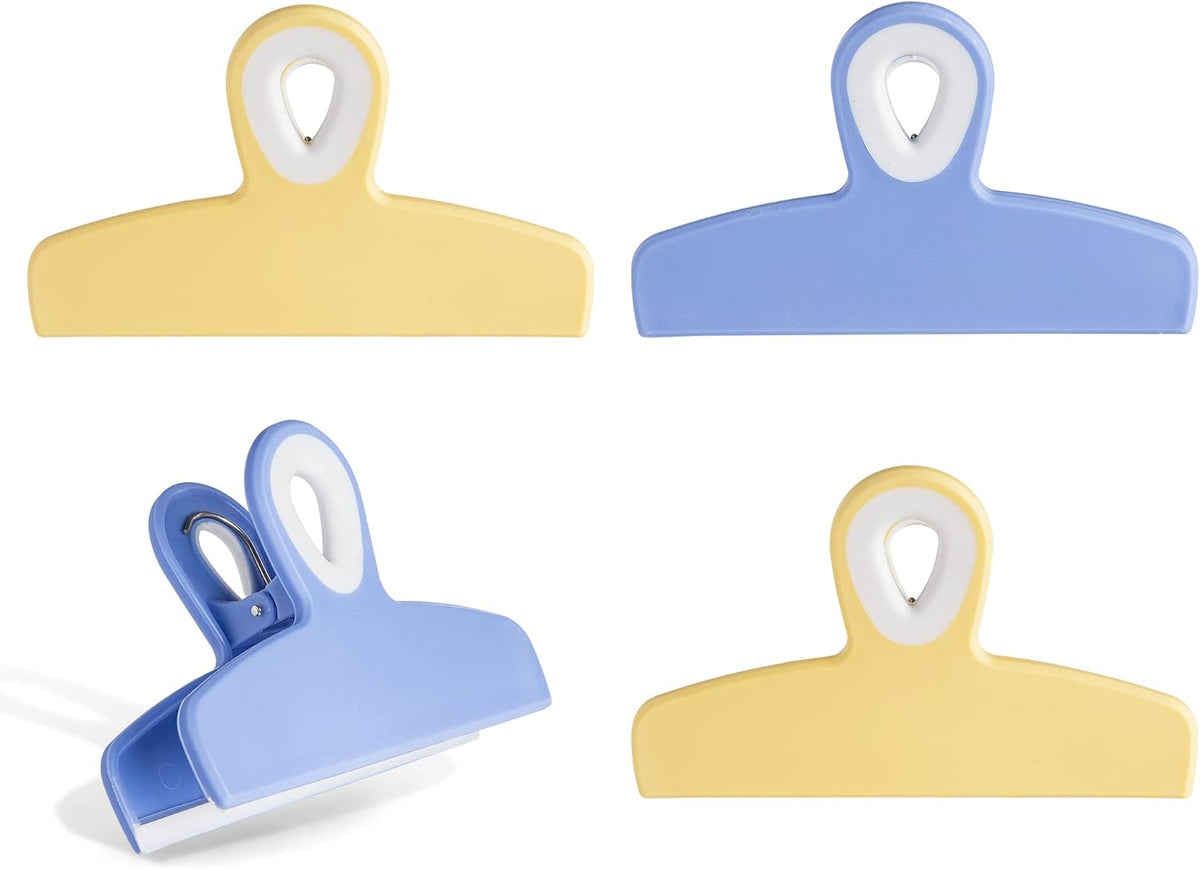 COOK WITH COLOR Bag Clips - Heavy Duty Chip Clip and Refrigerator Magnet Clips for Food Storage