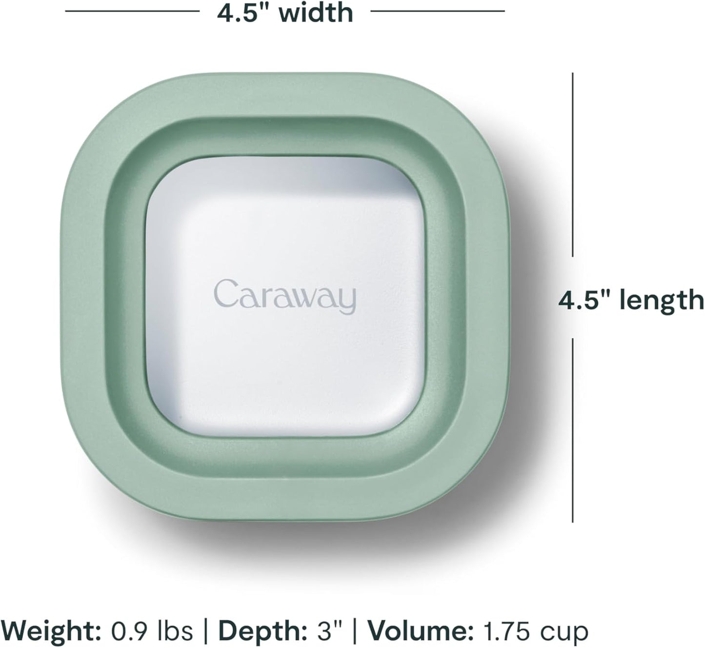 Caraway 6pc Food Storage Container Set - 1.75 Cup Glass Storage Container for Food (6) - Non-Toxic