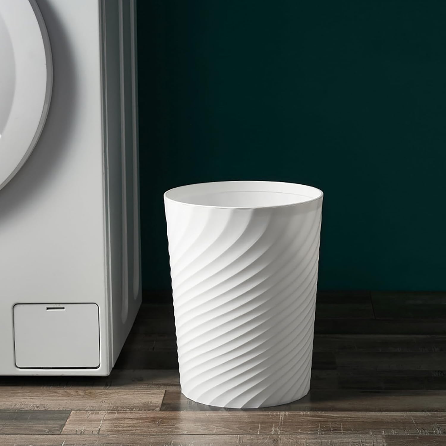Small Bathroom Trash Can 1.8 Gallon Wastebasket Recycling Bin for Bedroom Office Kitchen (Black