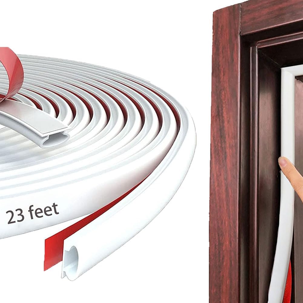 White Rubber Weather Stripping Door Seal Strip, D Shape Door Rubber Weather Seal Strip