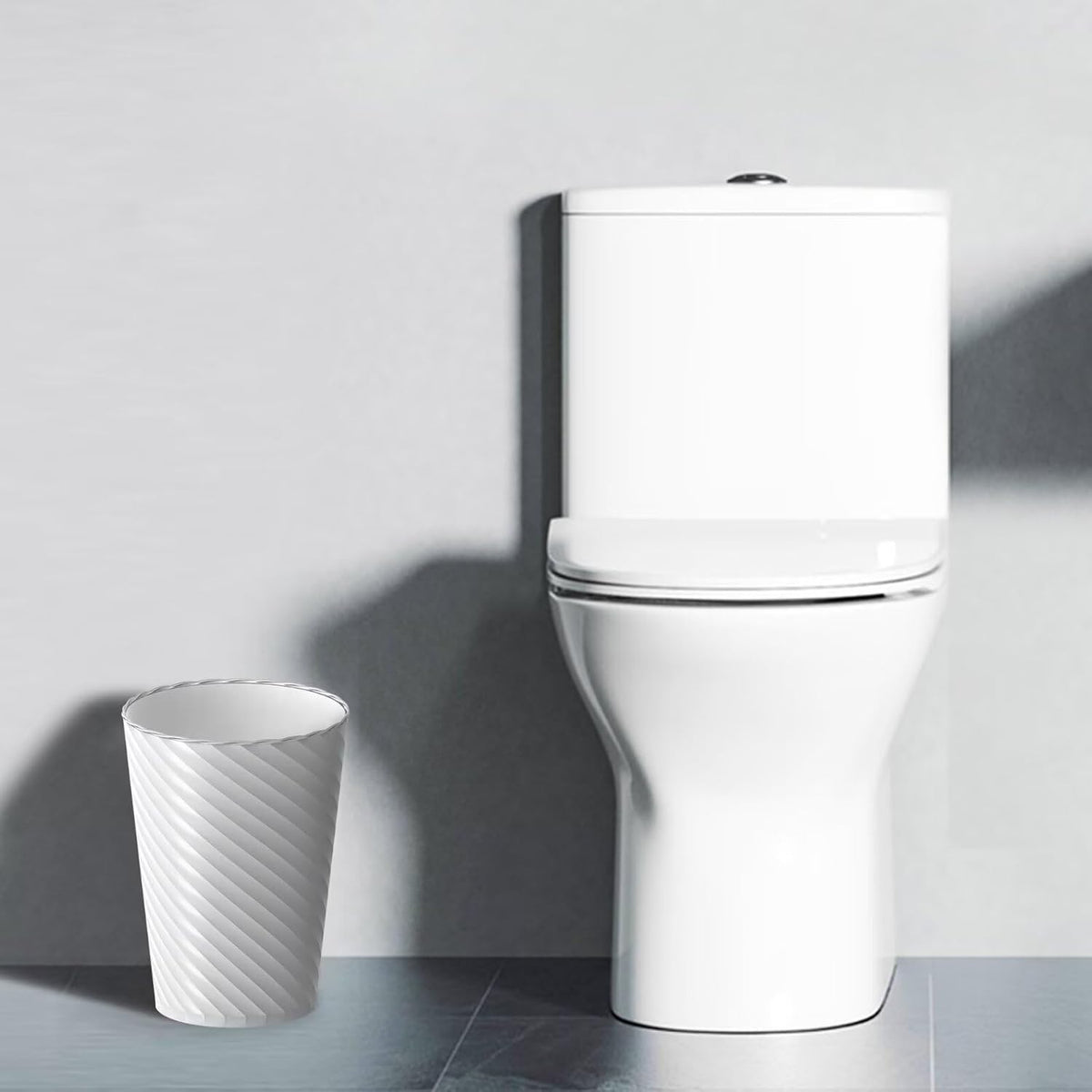 Bathroom Trash Can, 3 Pack 1.8 Gallons Small Trash Can with Trash Bags, Bathroom Garbage Can