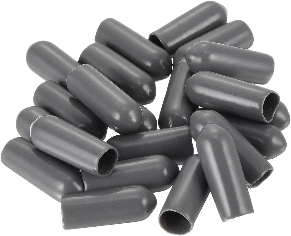 uxcell 20pcs Rubber End Caps 5mm(3/16") ID Vinyl PVC Round Tube Bolt Cap Cover Screw Thread