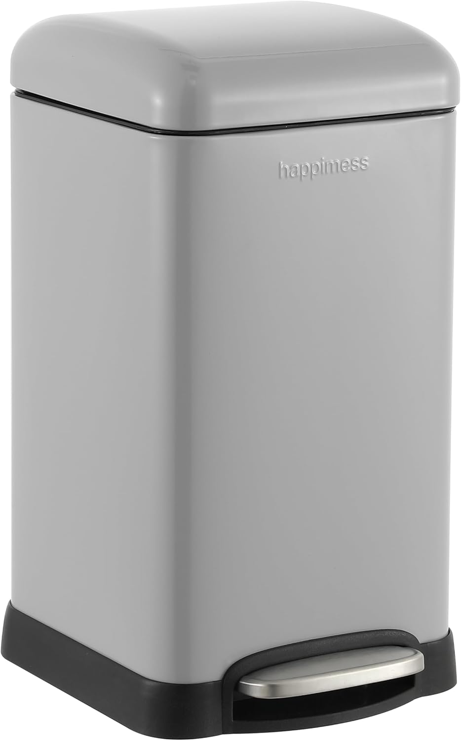 happimess HPM1012E Betty Retro Mini 3.2-Gallon Step-Open Trash Can, Fingerprint Resistant, Modern