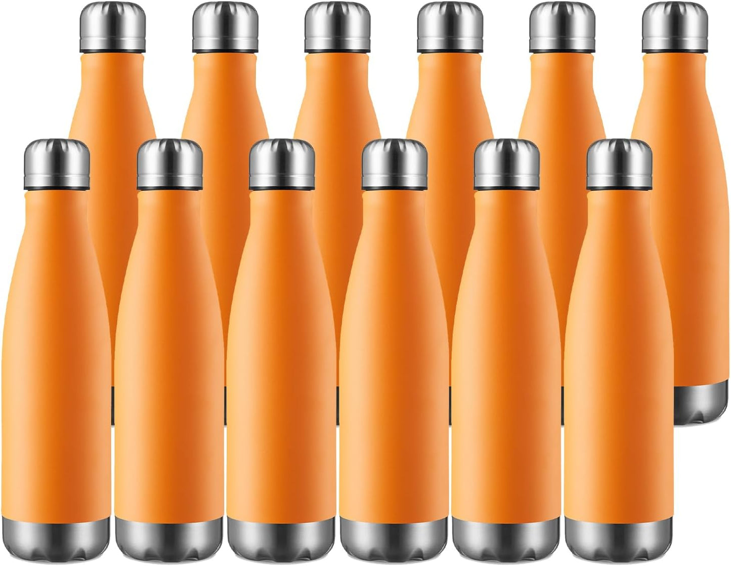 MEWAY 17oz Sport Water Bottle 12 Pack Vacuum Insulated Stainless Steel Leak-Proof Double Wall Cola