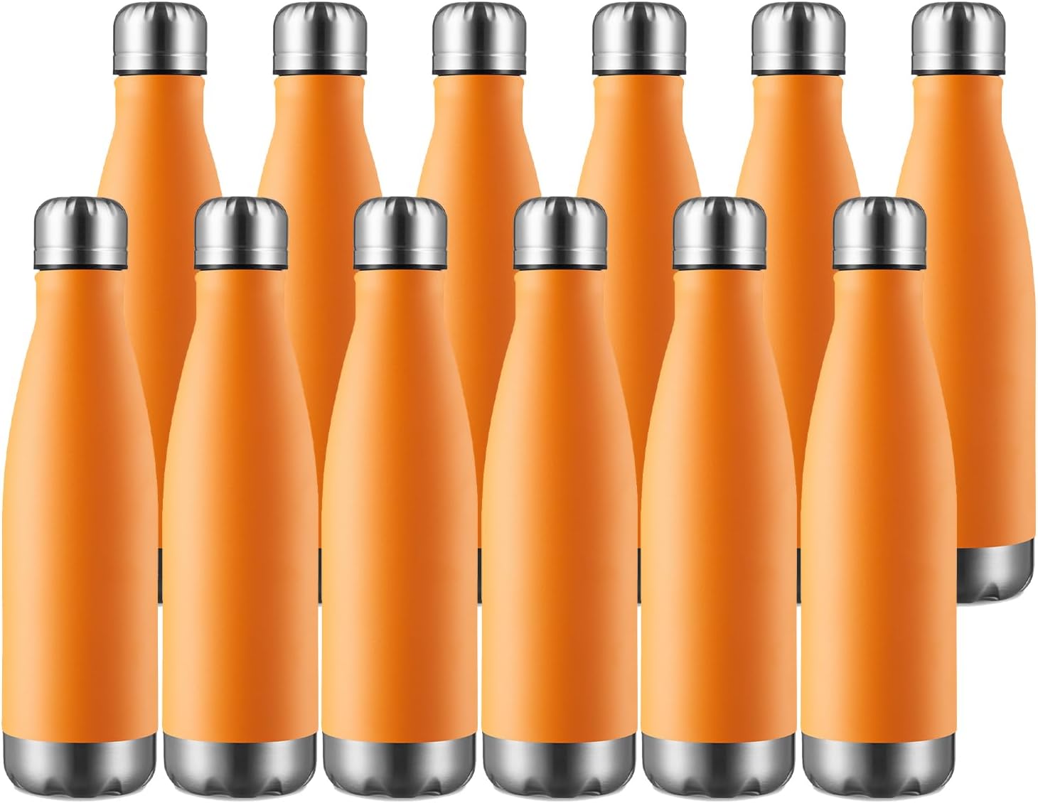 MEWAY 17oz Sport Water Bottle 12 Pack Vacuum Insulated Stainless Steel Leak-Proof Double Wall Cola
