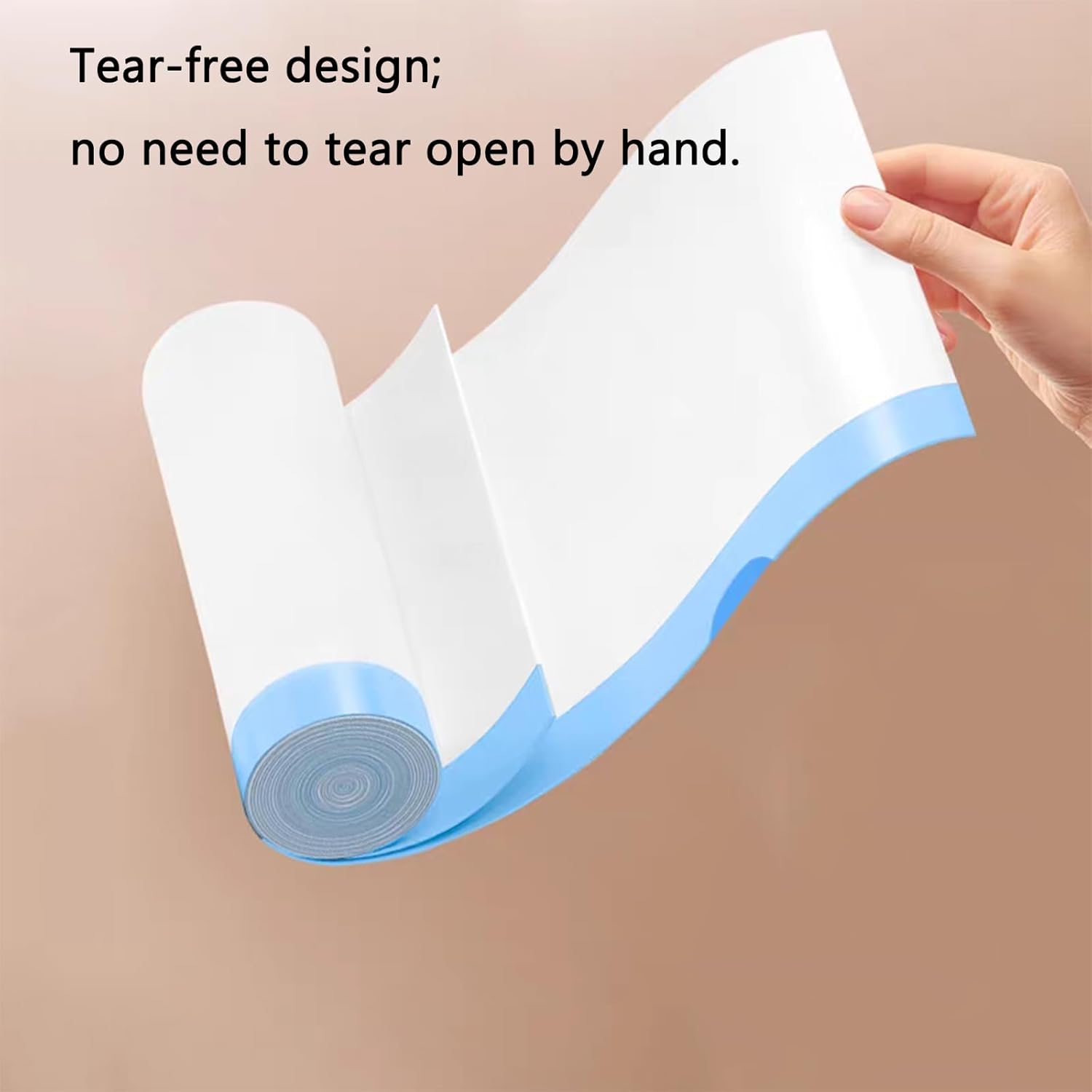15 Gallon white drawstring trash bags, No tear open large floral scent garbage bag,Ultra thickened