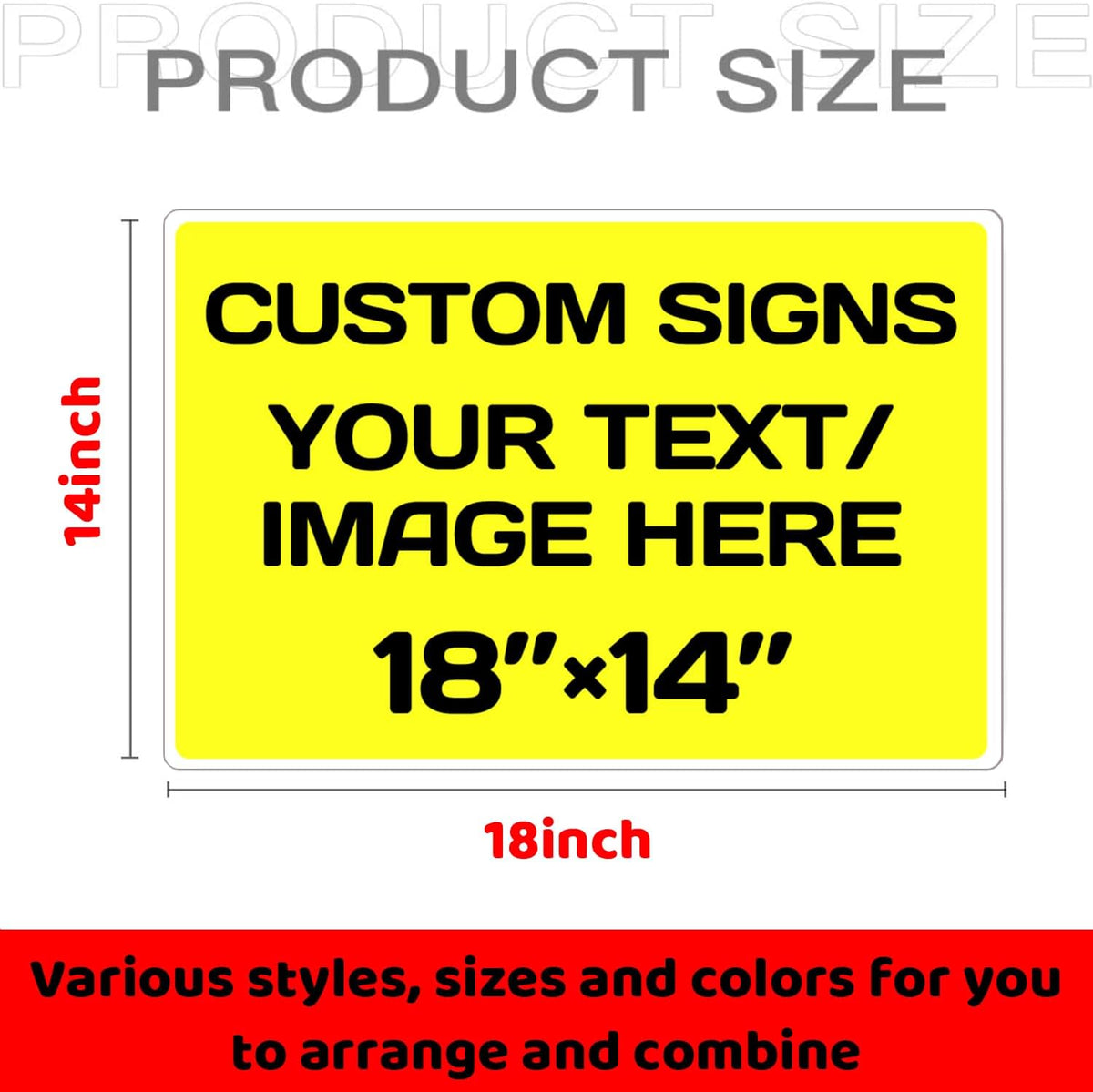 Repaly Personalized signs,Aluminum Weatherproof Metal Sign Multiple Sizes Custom Personalized Text