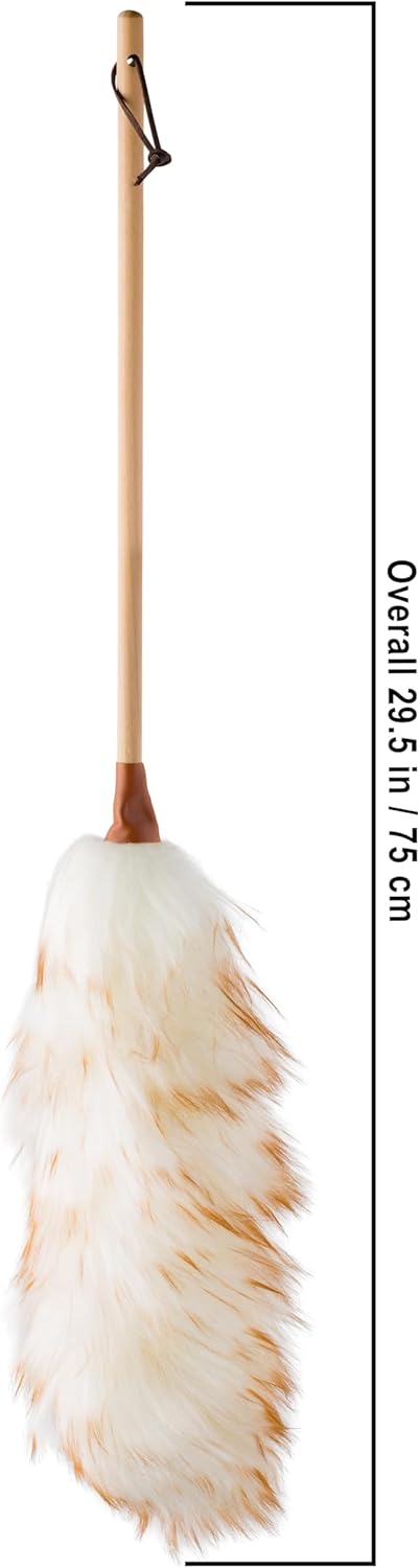 Redecker Lambswool Duster, Natural Magnet for Dust and Fine Particles, Cleans Without Scratching