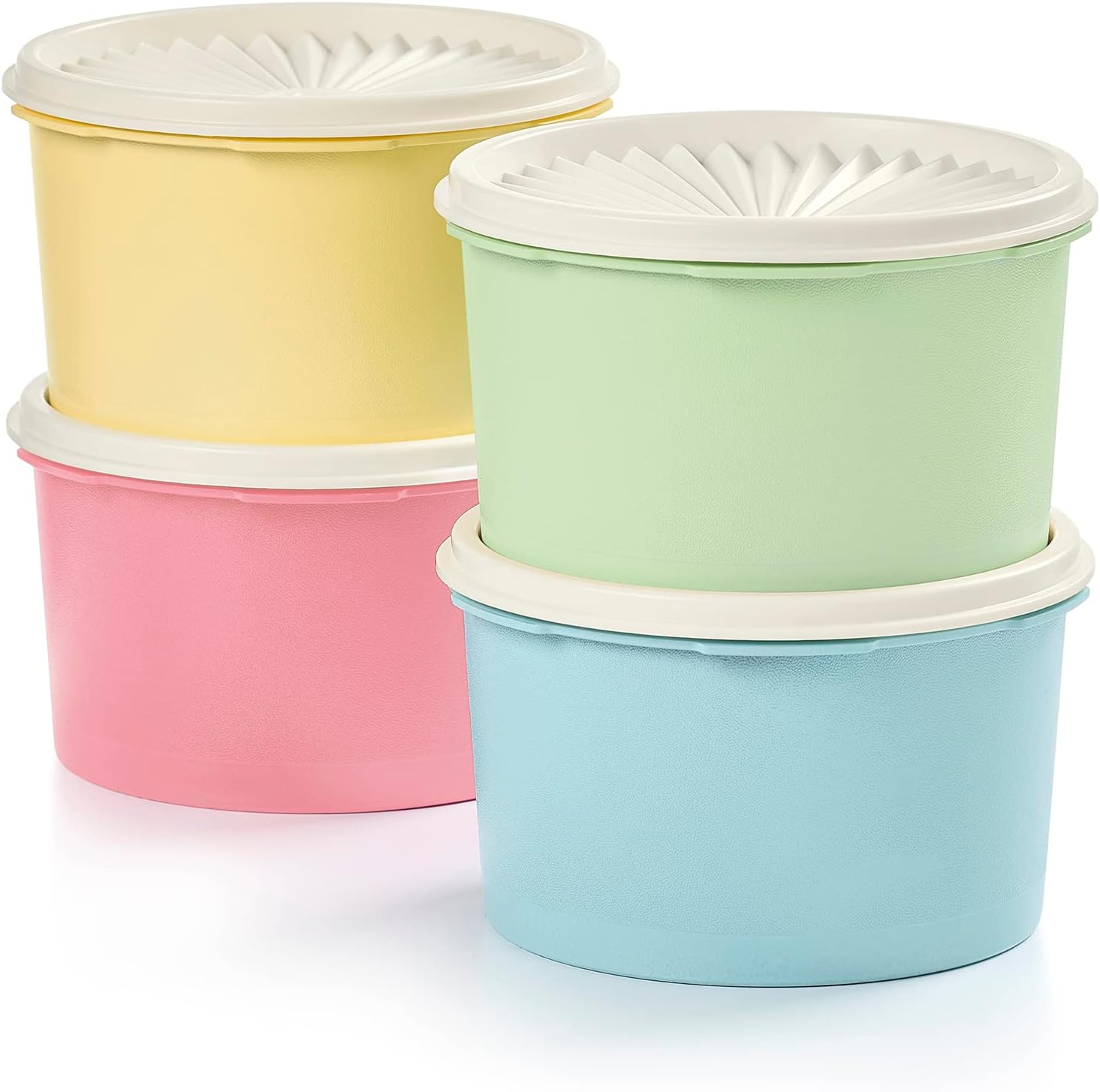 Tupperware Heritage Collection 8 Piece Food Storage Canister Set in Vintage Colors, Dishwasher Safe