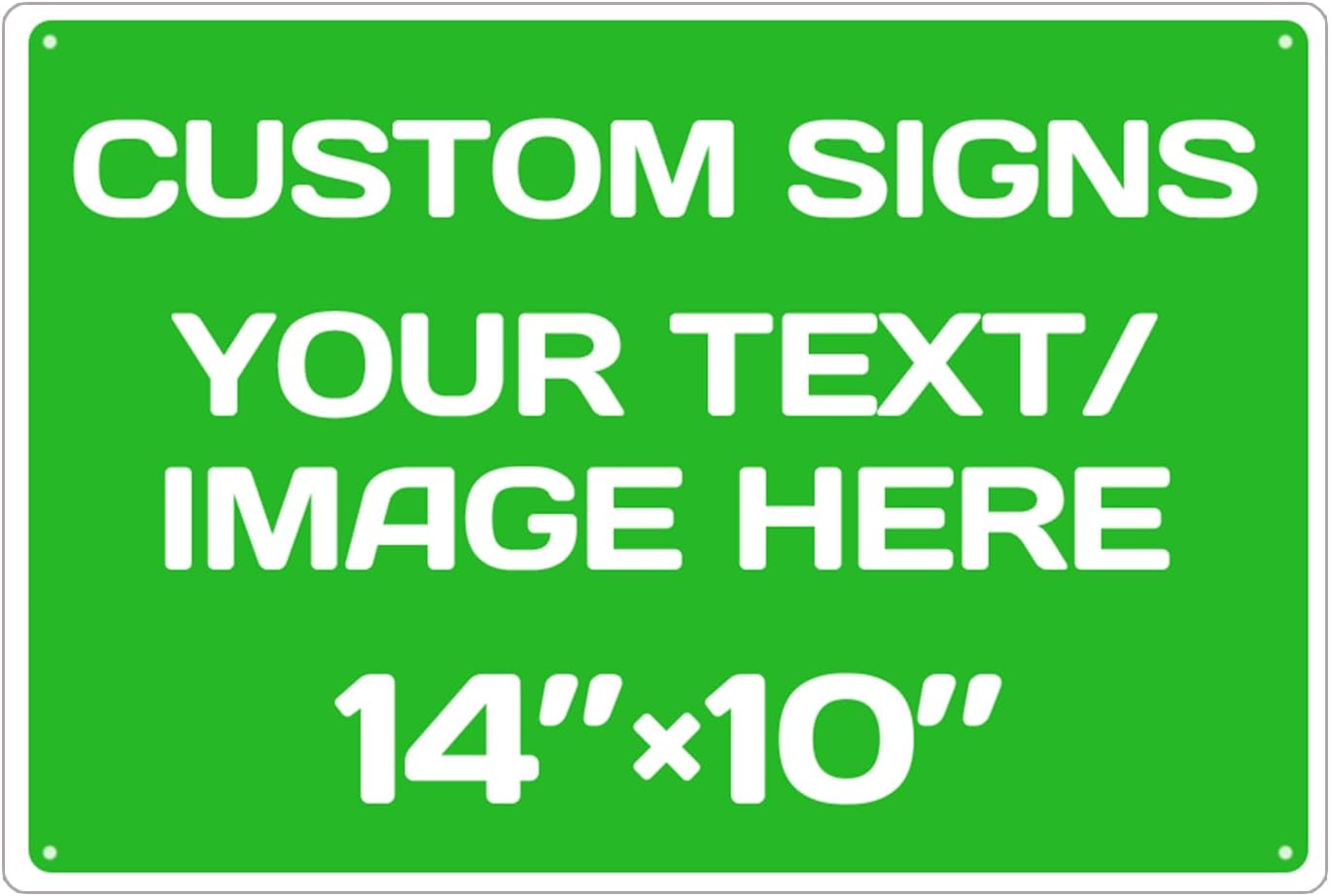 Personalized Aluminum Weatherproof Metal Signs - Multiple Sizes, Custom Text & Picture, Hazard