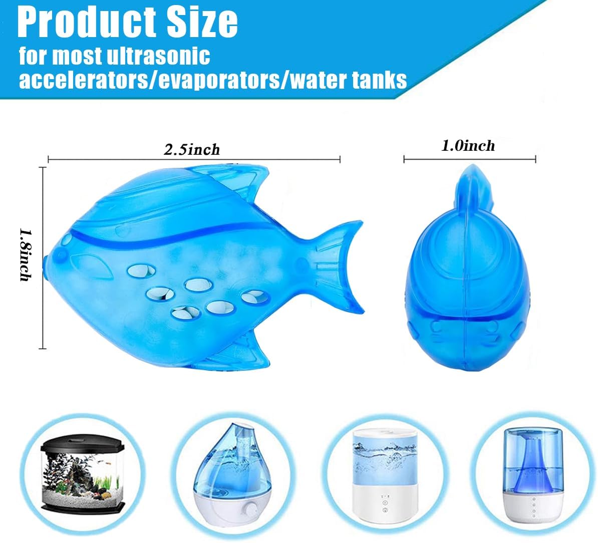 16PCS Universal Humidifier Tank Cleaner,Humidifier Cleaning Fish for Humidifiers & Fish