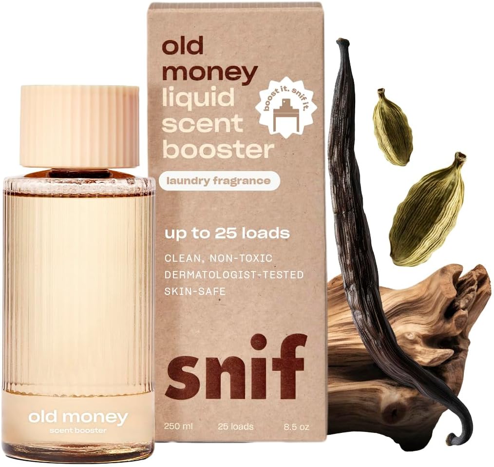 Snif Old Money Scent Booster, Rich and Cozy Scent, 25 Loads, Non-Irritating to Skin, Clean