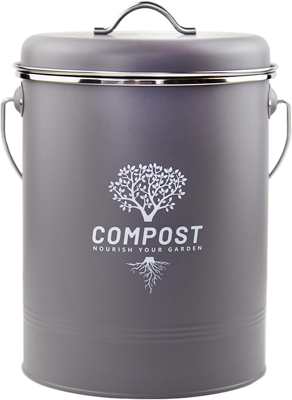 Kitchen Countertop Compost Bin, Odor Resistant Indoor Compost Bin with Lid and Charcoal Filter