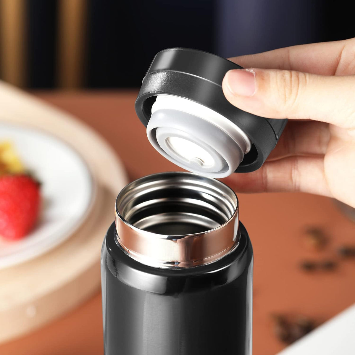 10oz Mini Water Bottle Stainless Steel Thermos Small Flask - Insulated Vacuum, Leak Proof, Keeps