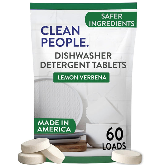 The Clean People Dishwasher Tablets - Cuts Grease & Rinses Sparkling Clean - Residue-Free