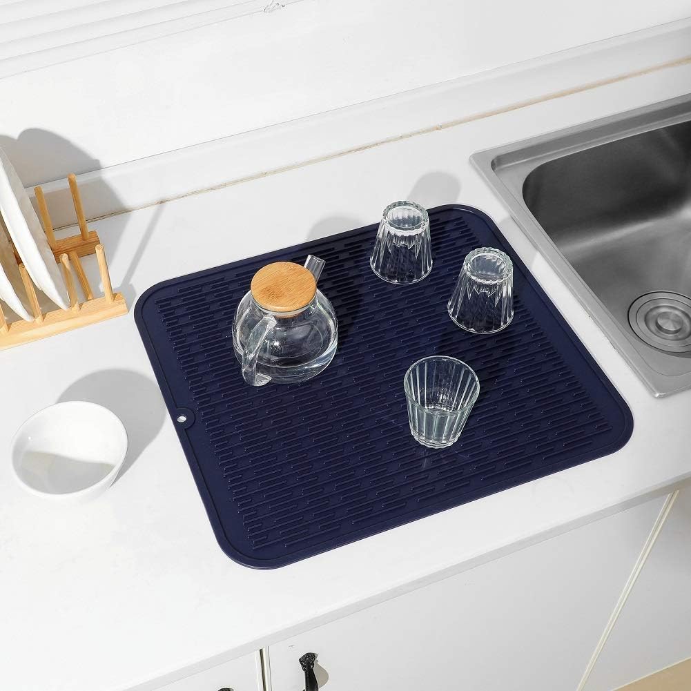 Silicone Dish Drying Mat for Multiple Usage,Easy clean,Eco-friendly,Heat-resistant Silicone Mat for