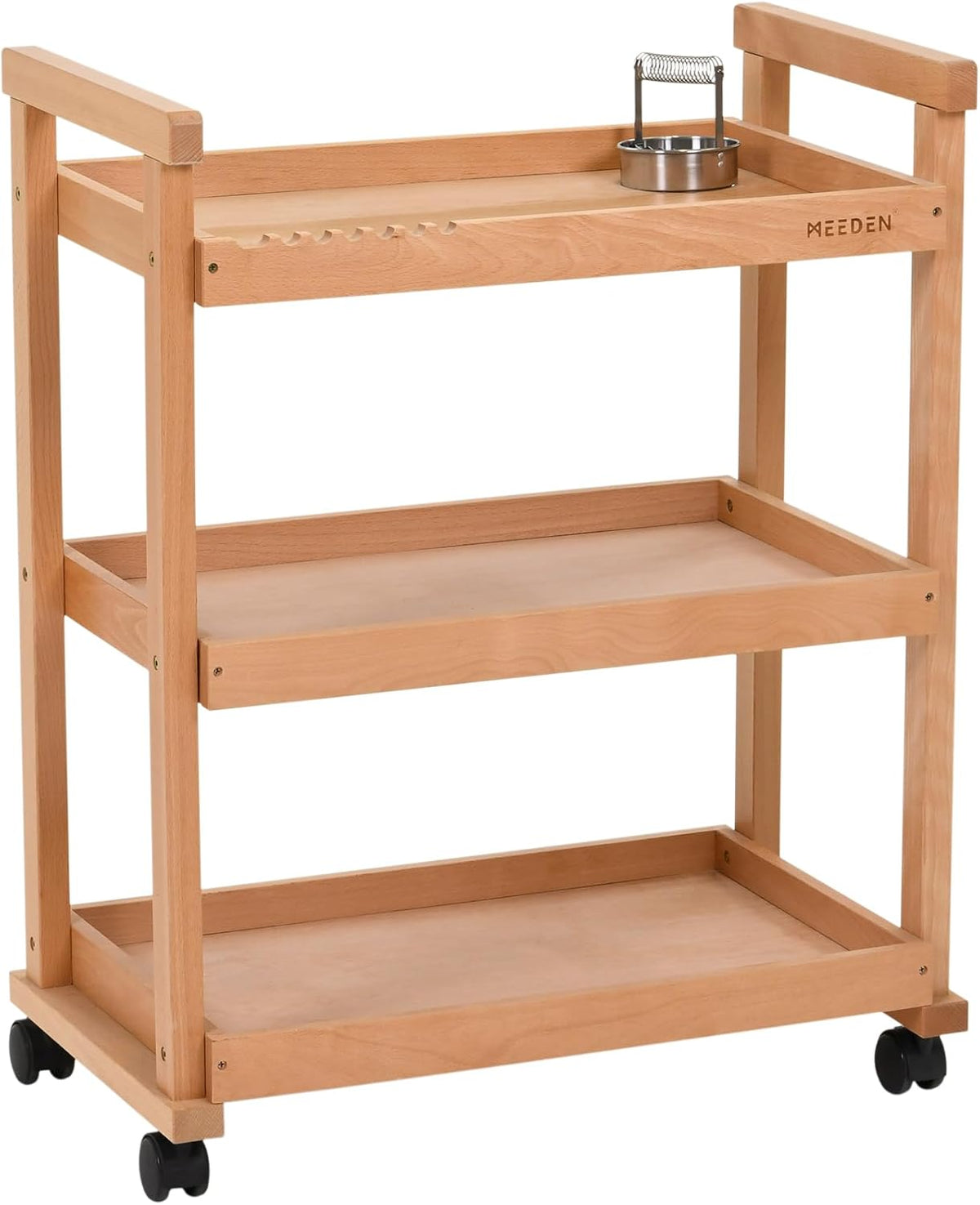 MEEDEN Art Cart Storage Organizer, 3-Tier Rolling Utility Studio Taboret with Caster Wheels
