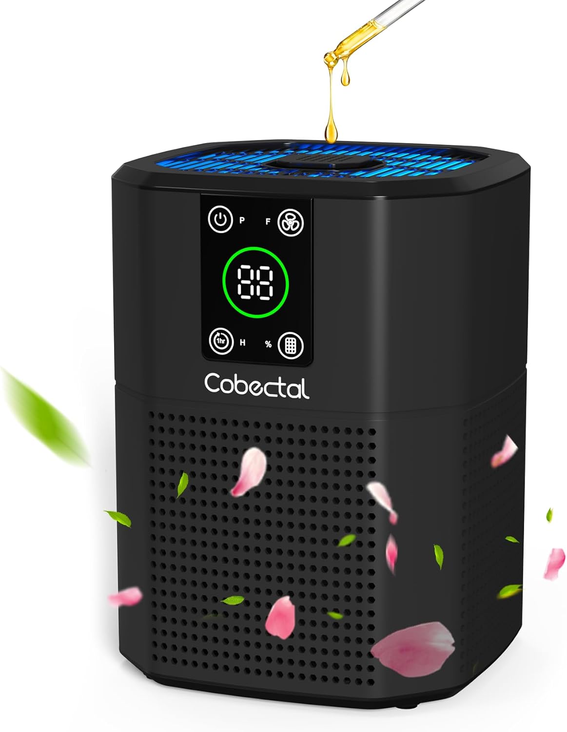 Air Purifier for Home Bedroom, Cobectal Room Air Cleaner with H13 True HEPA 3-in-1 Filter, Aroma