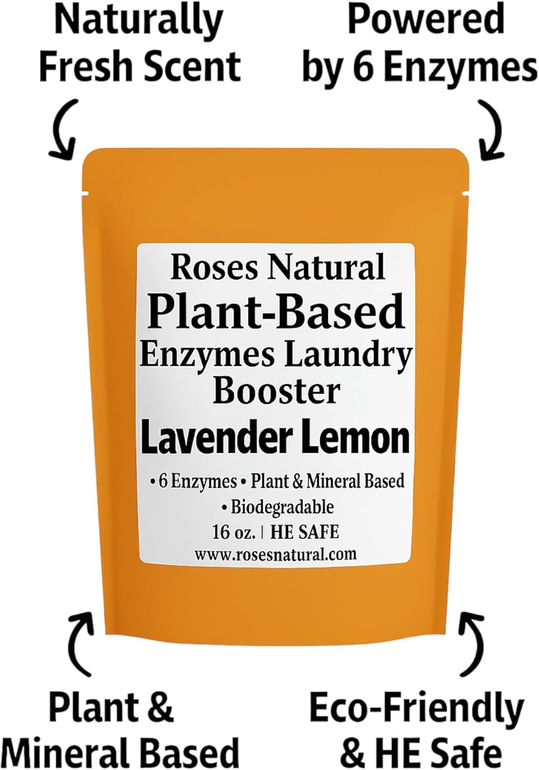 Natural Enzyme Laundry Booster – Lavender Lemon | 6 Enzymes | Biodegradable | HE Safe