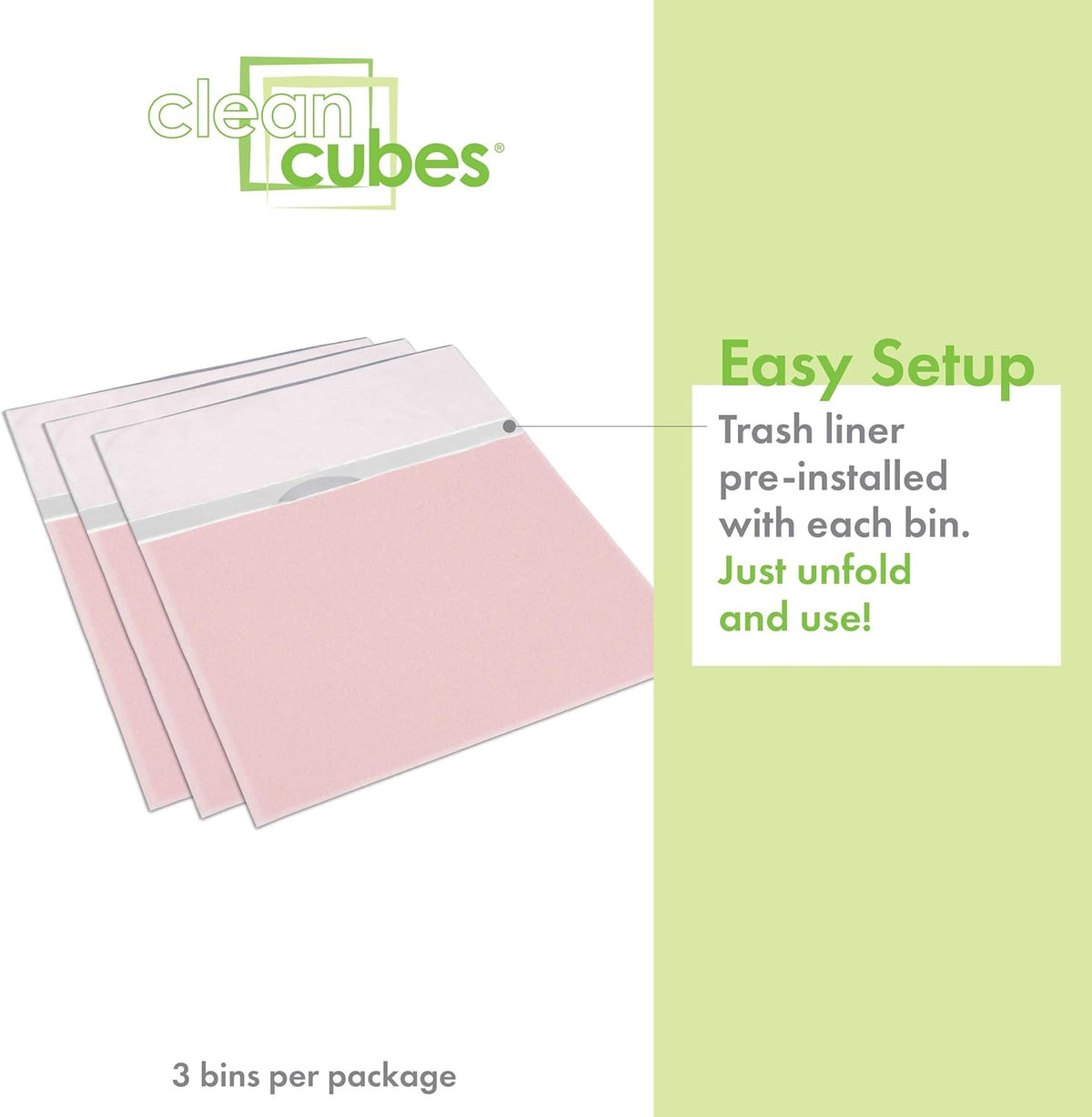 13 Gallon Disposable Pop-Up Trash Cans (3-Pack) with Fitted Bags – Foldable Garbage & Recycling