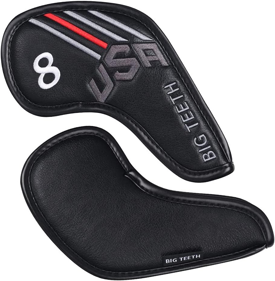 Big Teeth Golf Cover USA Stripe and Star Headcover Covers, Driver Fairway Wood Hybrid Headcovers