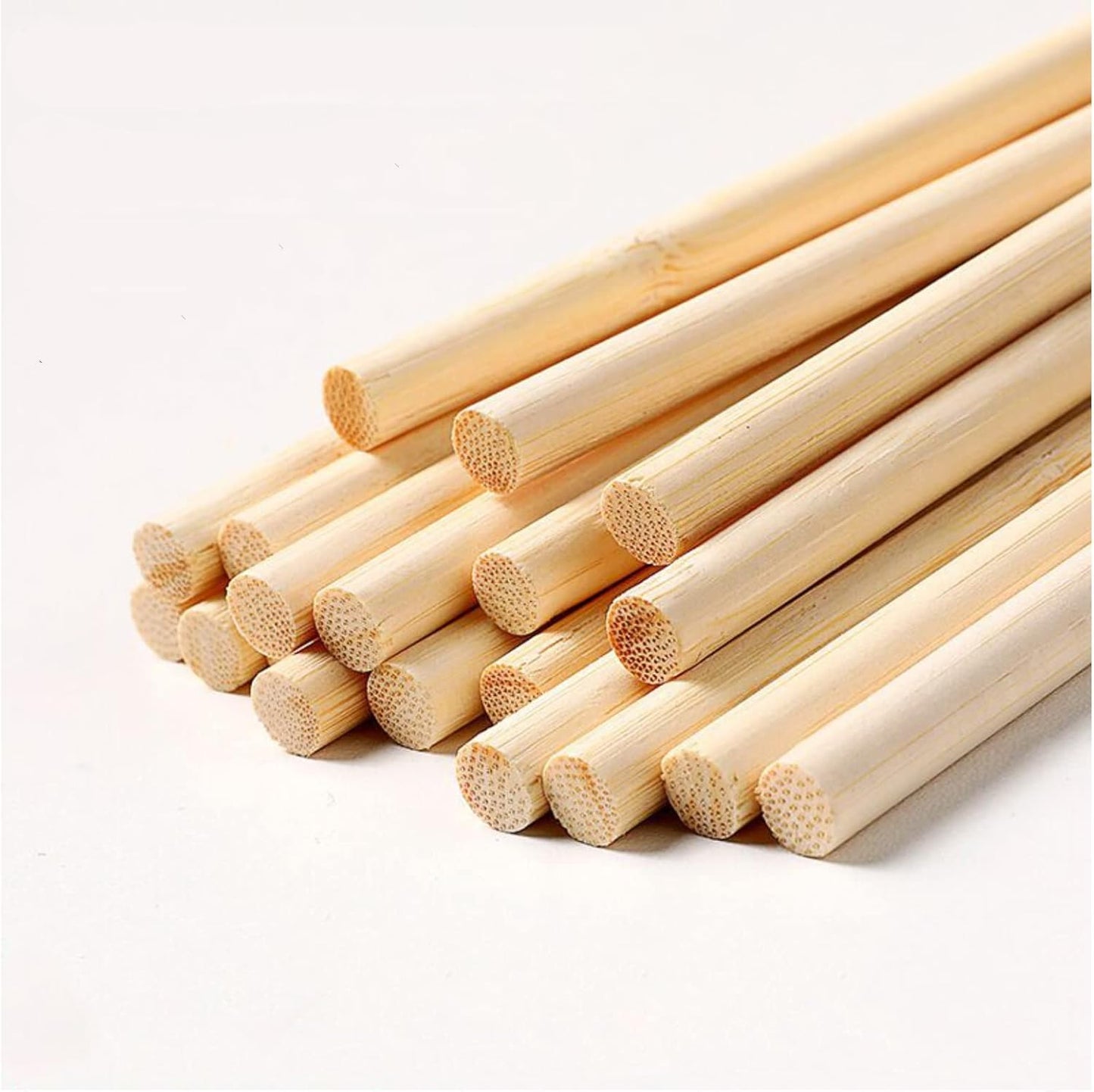 1/2 x 6 Inch 100 PCS Dowel Rods Wood Sticks Wooden Dowel Rods - Unfinished Bamboo Sticks - for