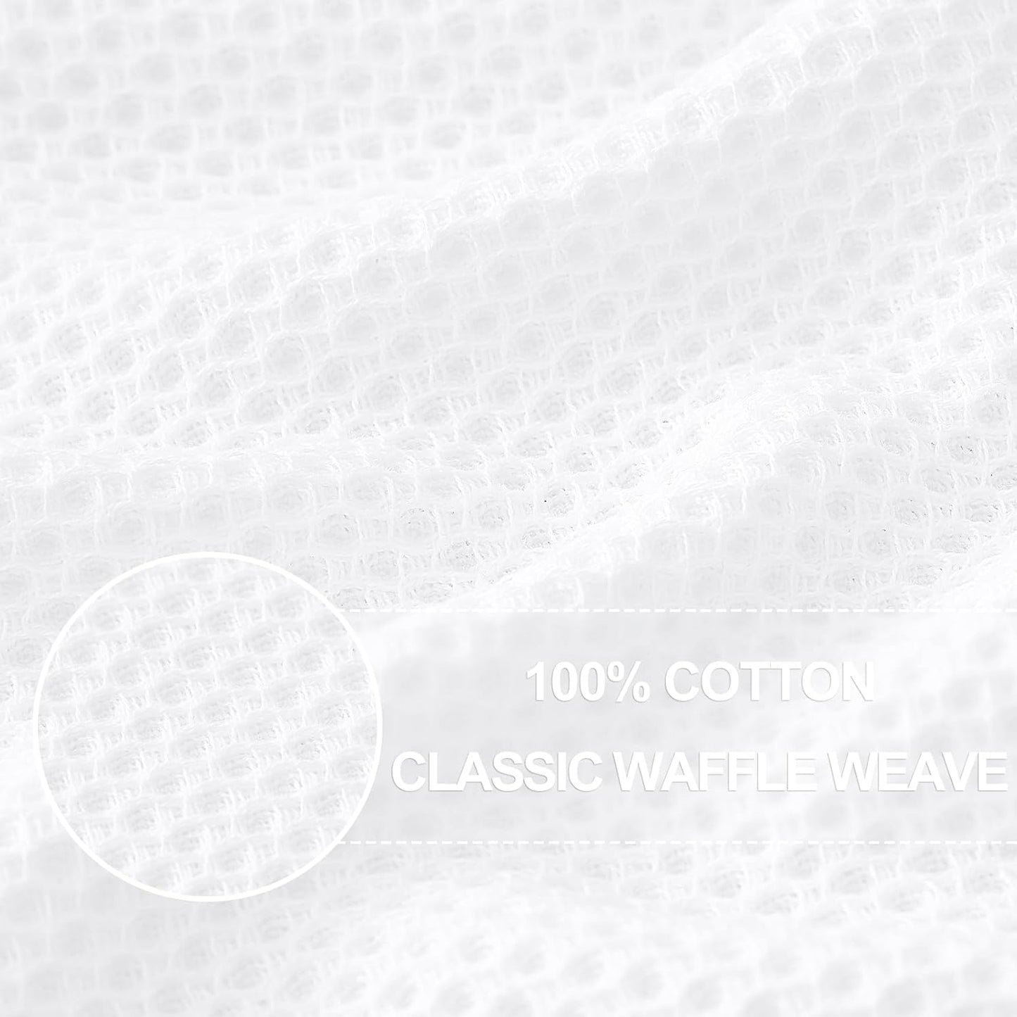 Homaxy 100% Cotton Waffle Weave Kitchen Dish Towels, Ultra Soft Absorbent Quick Drying Cleaning